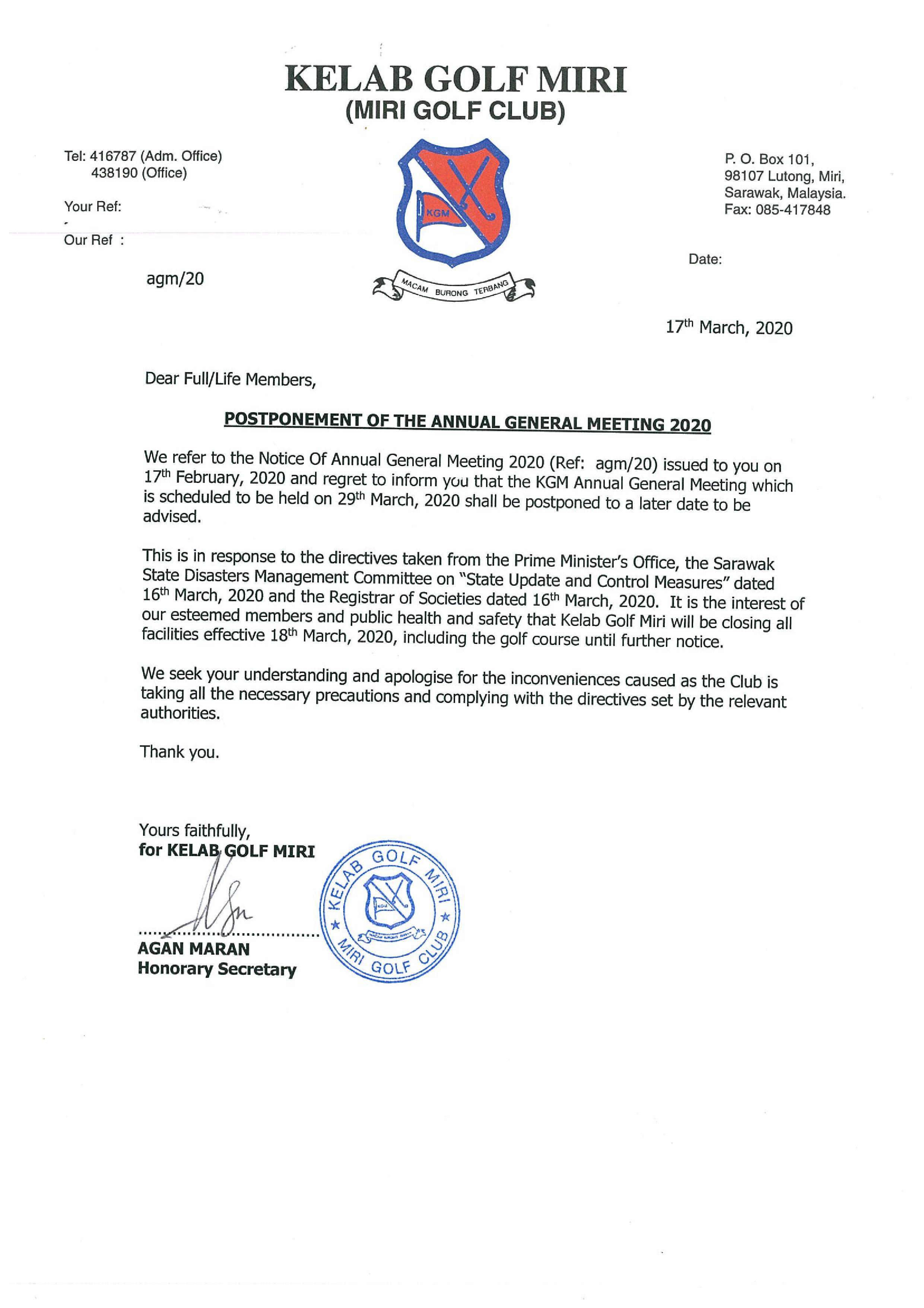 agm2020 postpone