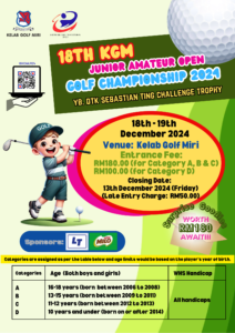 18th kgm junior amateur open golf championshop